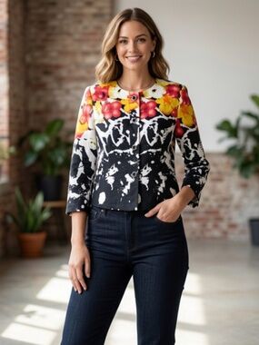 Birch Hill 3/4 Sleeve Colourful Blazer